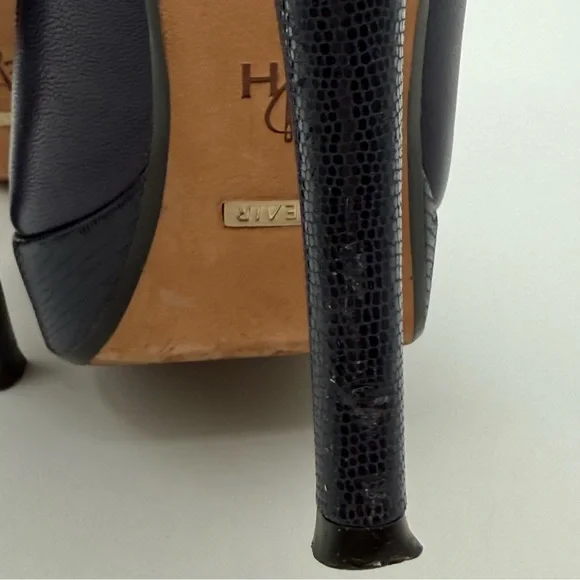 Cole Haan Mariela Air Purple Leather Peep Toe Pumps Women 6.5B - Picture 9 of 16